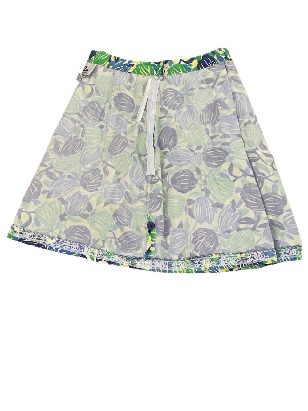 Lilly Pulitzer Vintage Women’s Size 8 Pleated Skirt Floral Green Blue - Picture 7 of 14